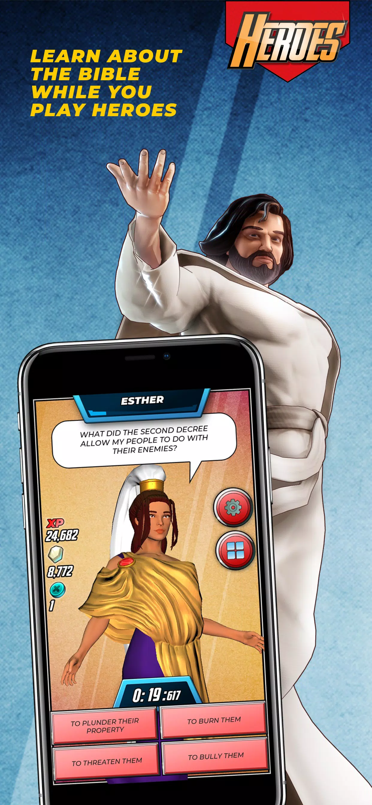 Bible Trivia Game: Heroes Tangkapan skrin 1