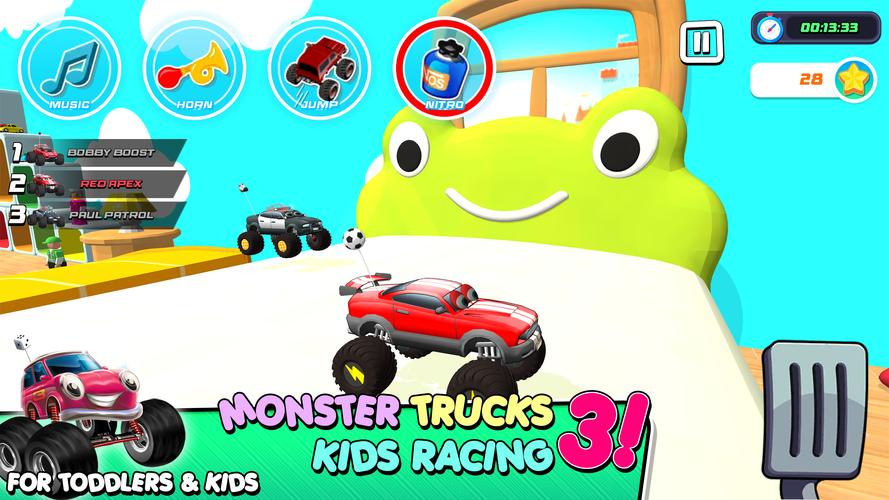 Monster Trucks Game for Kids 3 螢幕截圖 0