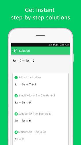 Cymath - Math Problem Solver Captura de tela 1