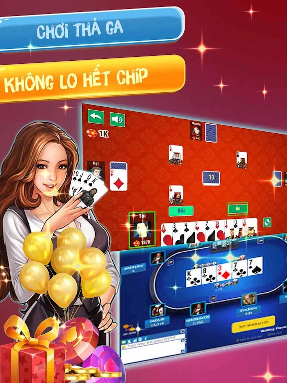 Đánh  tiến lên OFFLINE - tien len mien nam スクリーンショット 2