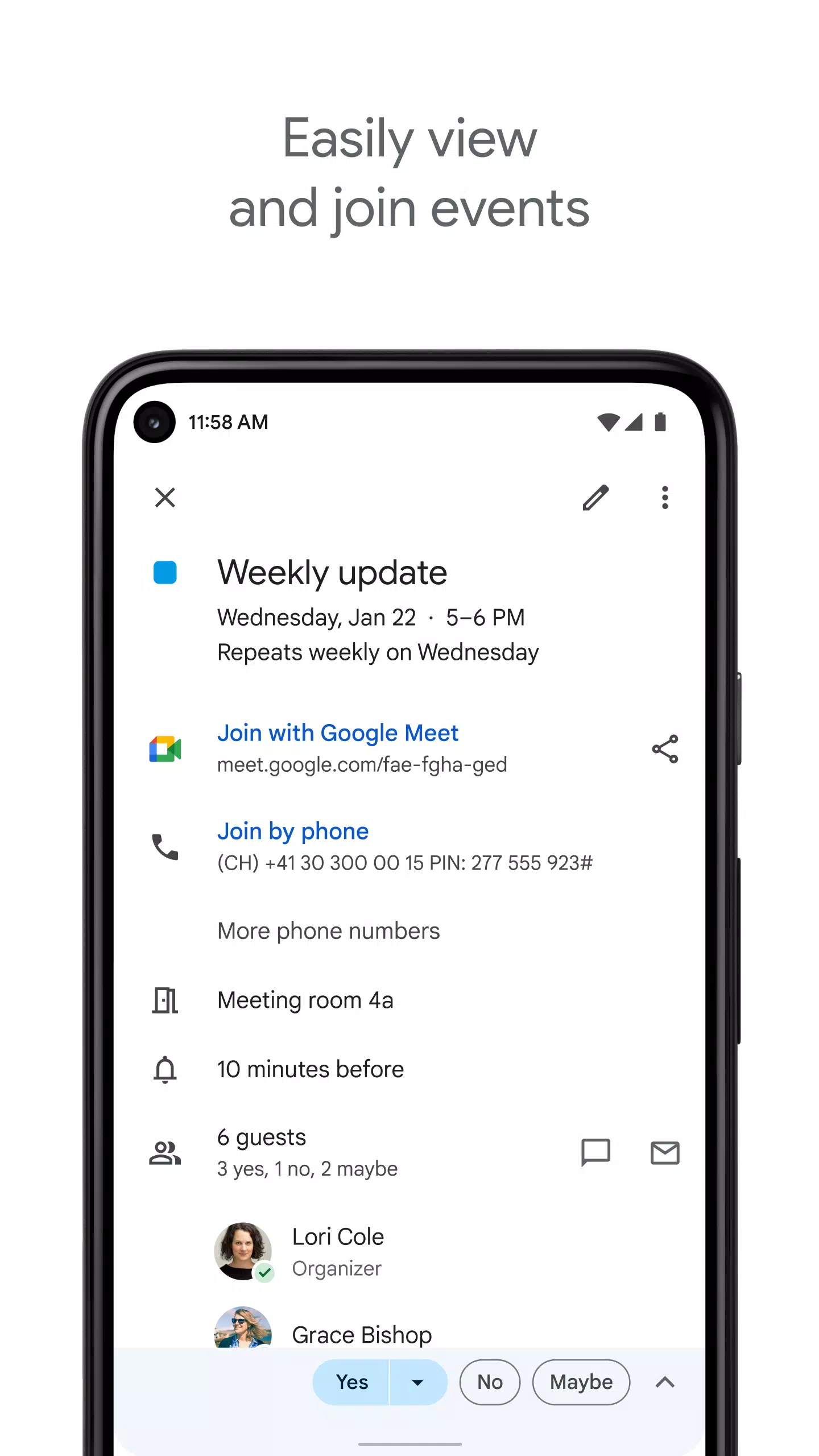 Google Calendar ဖန်သားပြင်ဓာတ်ပုံ 2