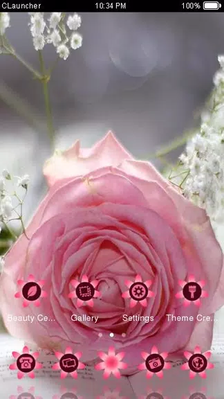 Pretty Pink Rose Theme 스크린샷 2