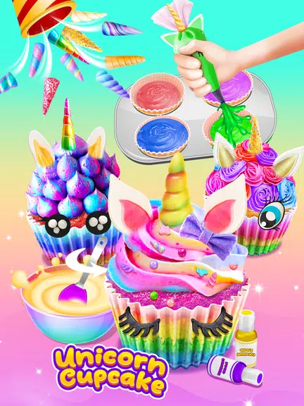 Cupcake Maker: Unicorn Cupcake Captura de pantalla 2