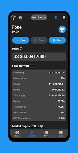 Fone Network AI, Earning, NFTs Ảnh chụp màn hình 1