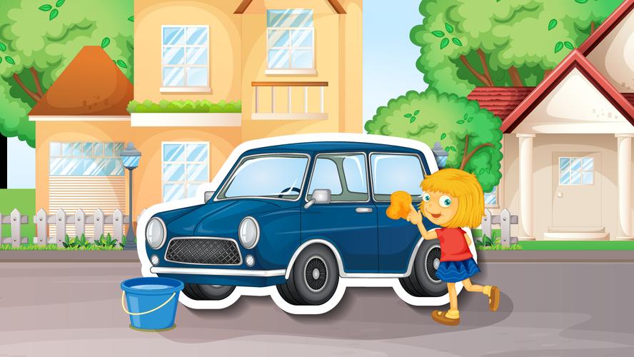 Car Wash Game For Kids Offline 스크린샷 1
