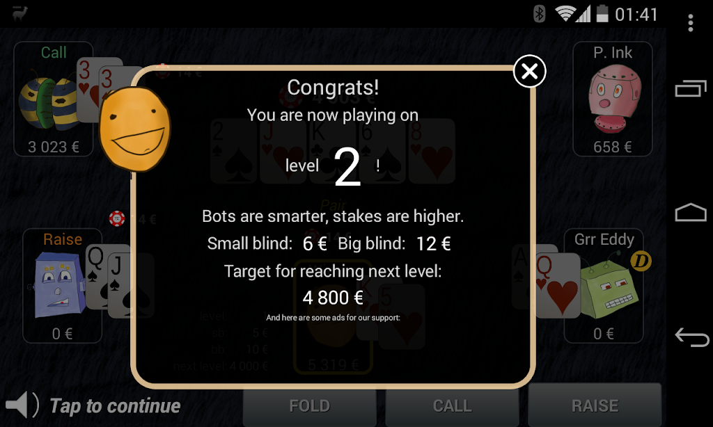 Bots Don’t Bluff Offline Poker スクリーンショット 2