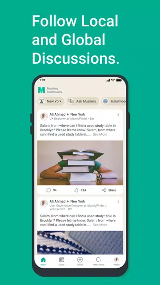 Schermata Muslims: Events & Discussions 1