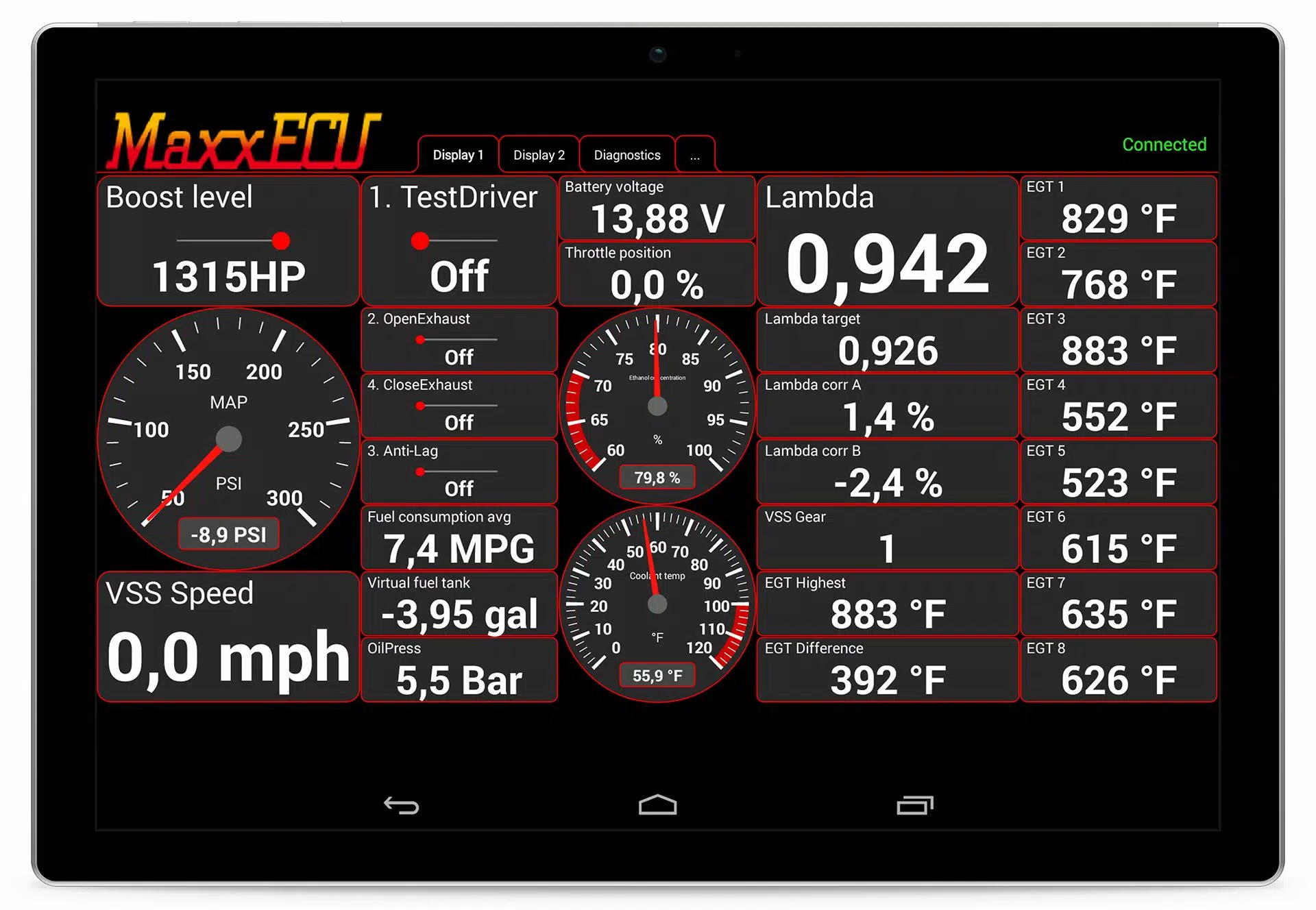 MaxxECU MDash Captura de pantalla 2