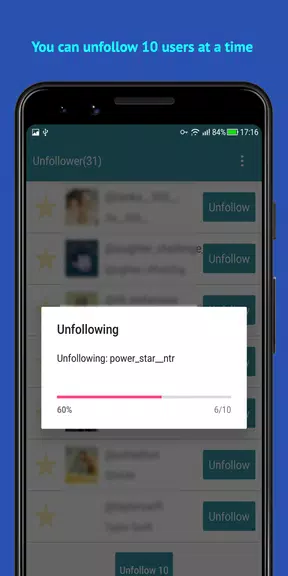 Unfollow Users Cleaner Schermafbeelding 2