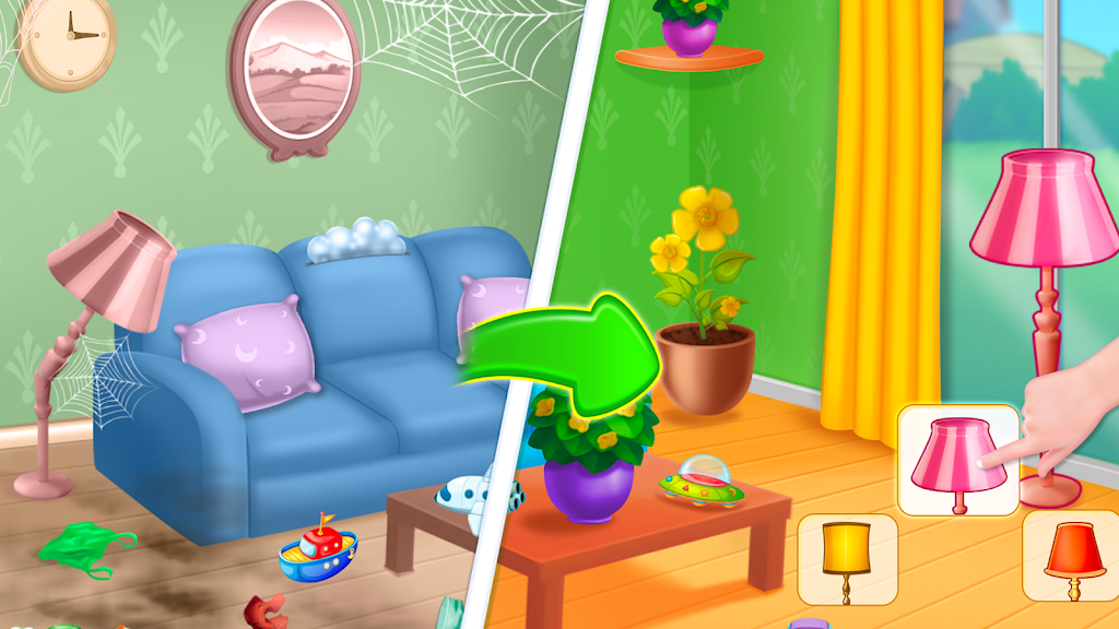 Home cleaning game for girls Ảnh chụp màn hình 2