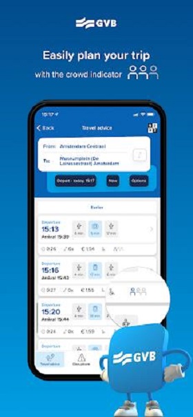 GVB travel app Ảnh chụp màn hình 2