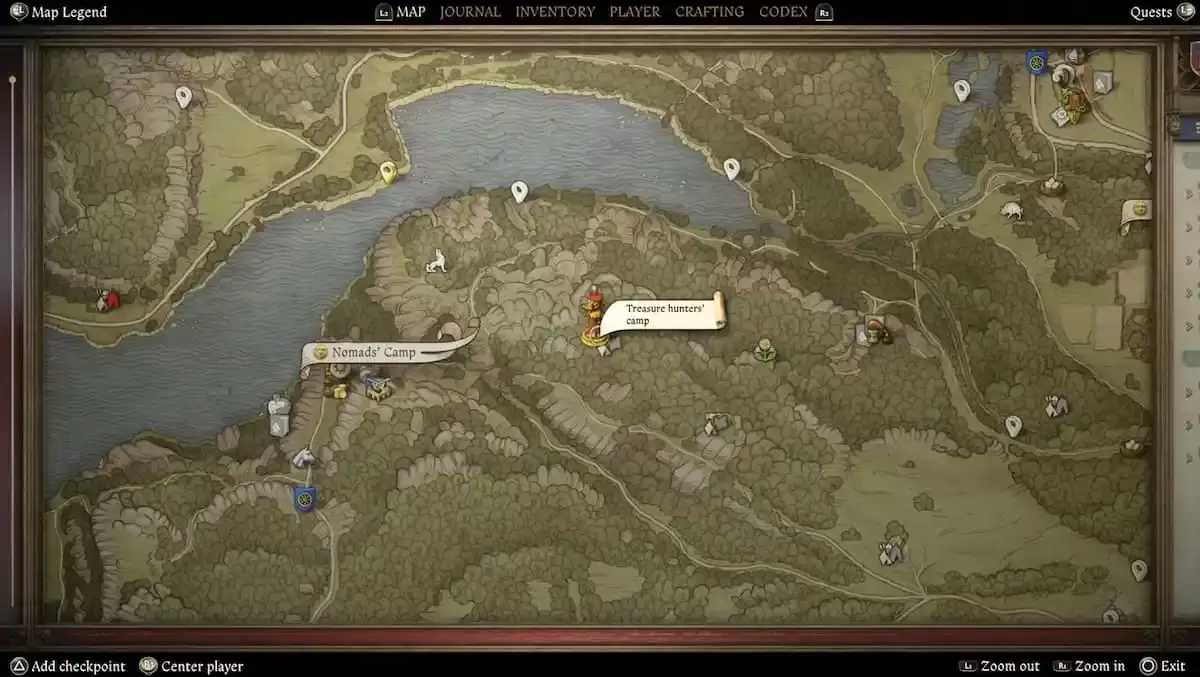 Map Leading to Fifth Armor Piece