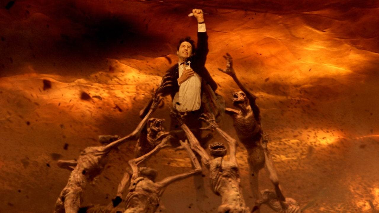 Keanu Reeves in a dramatic scene