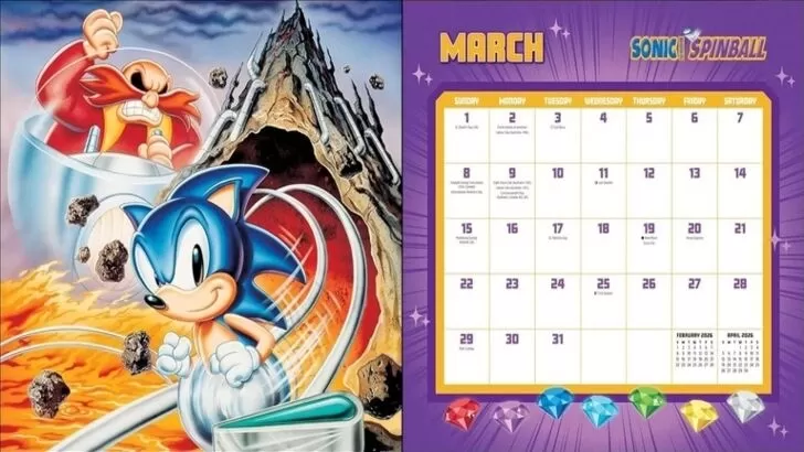 Sonic 35th Anniversary Calendar Preview