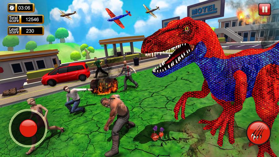 Dinosaur Games City Rampage ဖန်သားပြင်ဓာတ်ပုံ 0