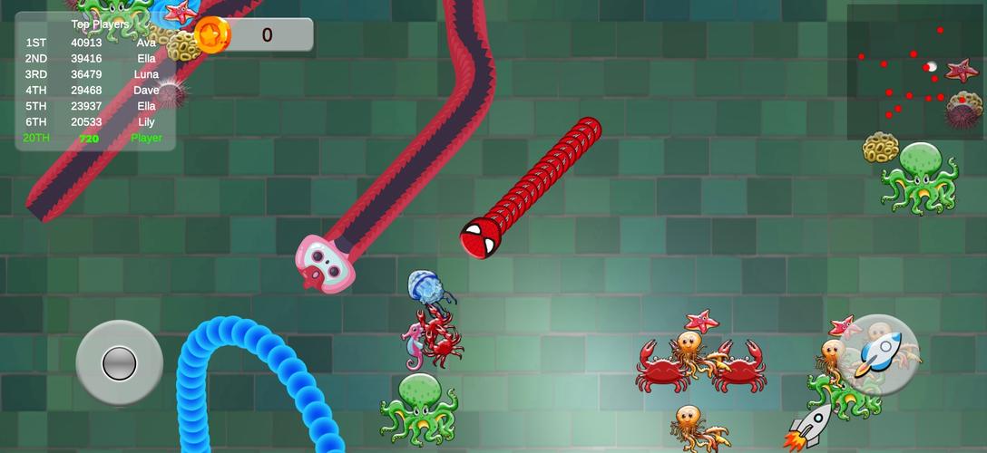 Snake Zone.io Slither Worm Capture d'écran 1