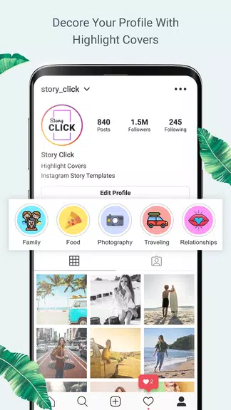 StoryClick - highlight story a ภาพหน้าจอ 1