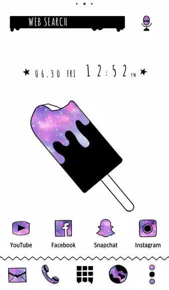 Schermata Popsicle Galaxy Theme 0