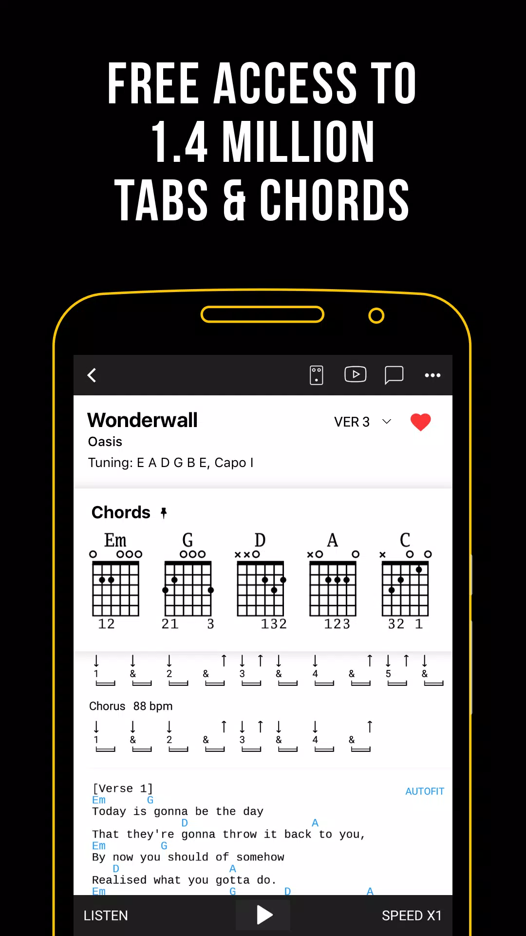 Ultimate Guitar: Tabs & Chords 螢幕截圖 0