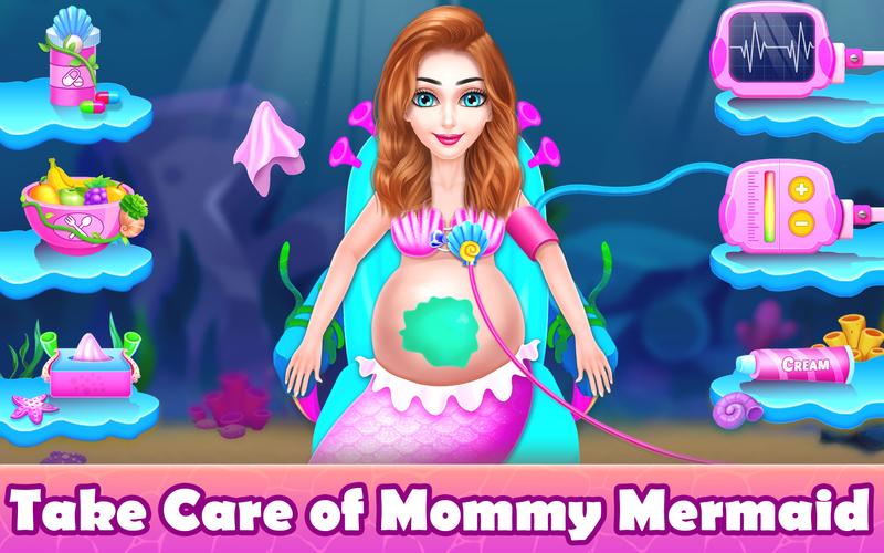 Mermaid Game: Newborn,Pregnant 螢幕截圖 1