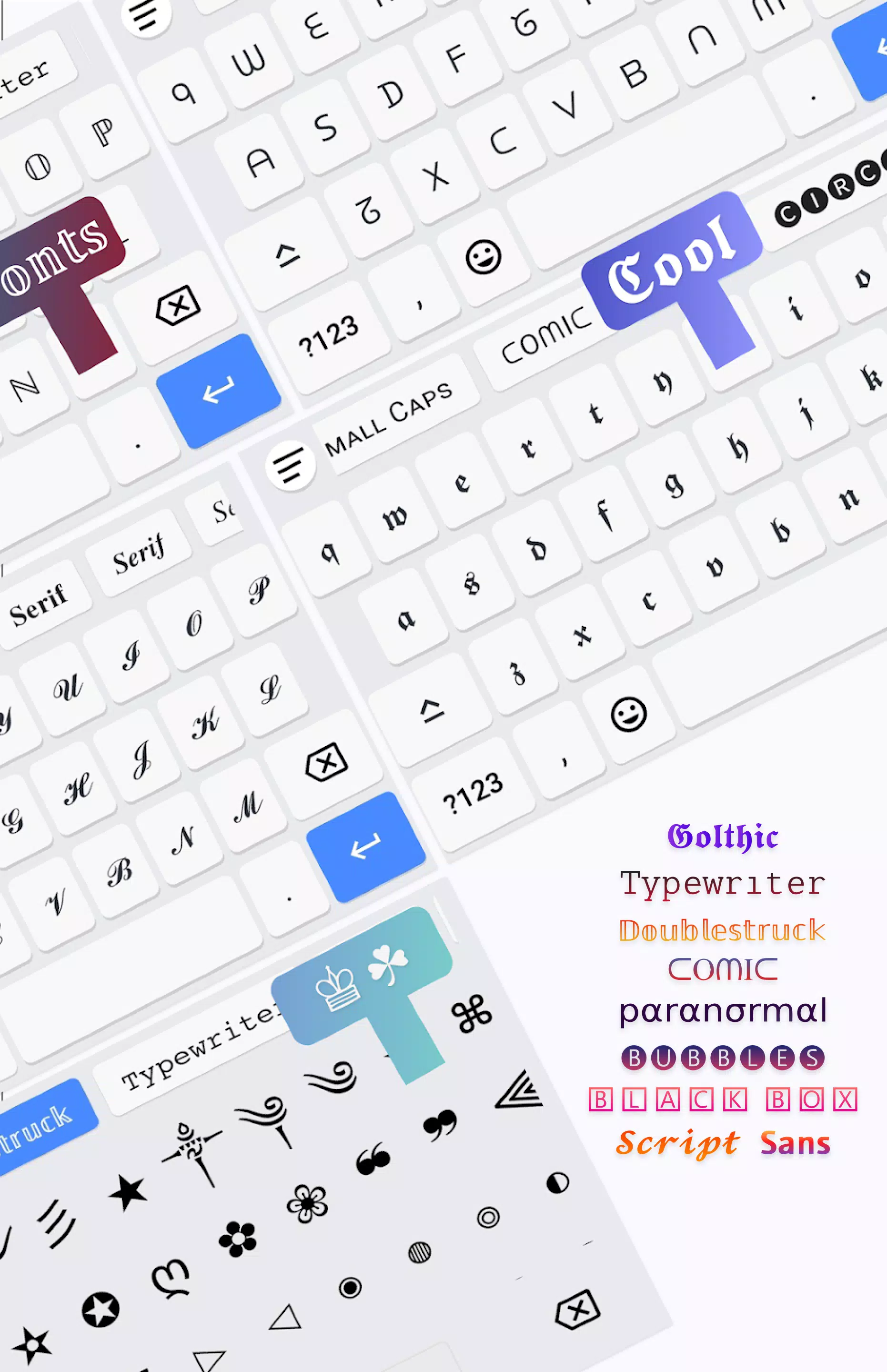 Fonts Aa - Keyboard Fonts Art Screenshot 1