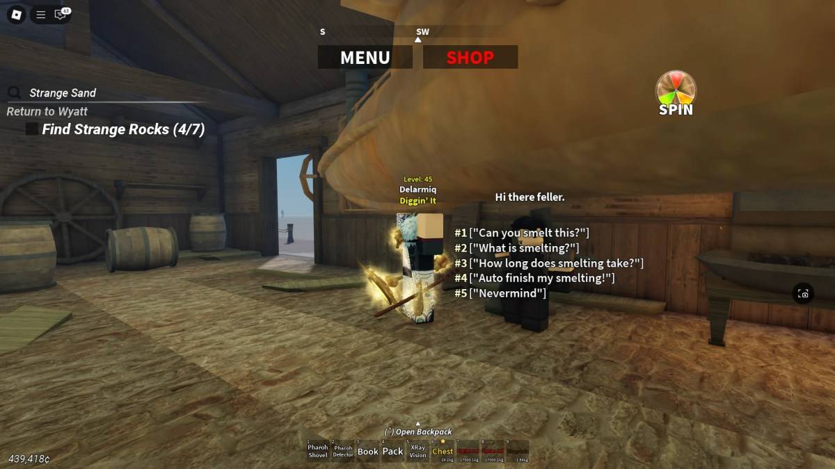 溶解NPCと対話するプレイヤー