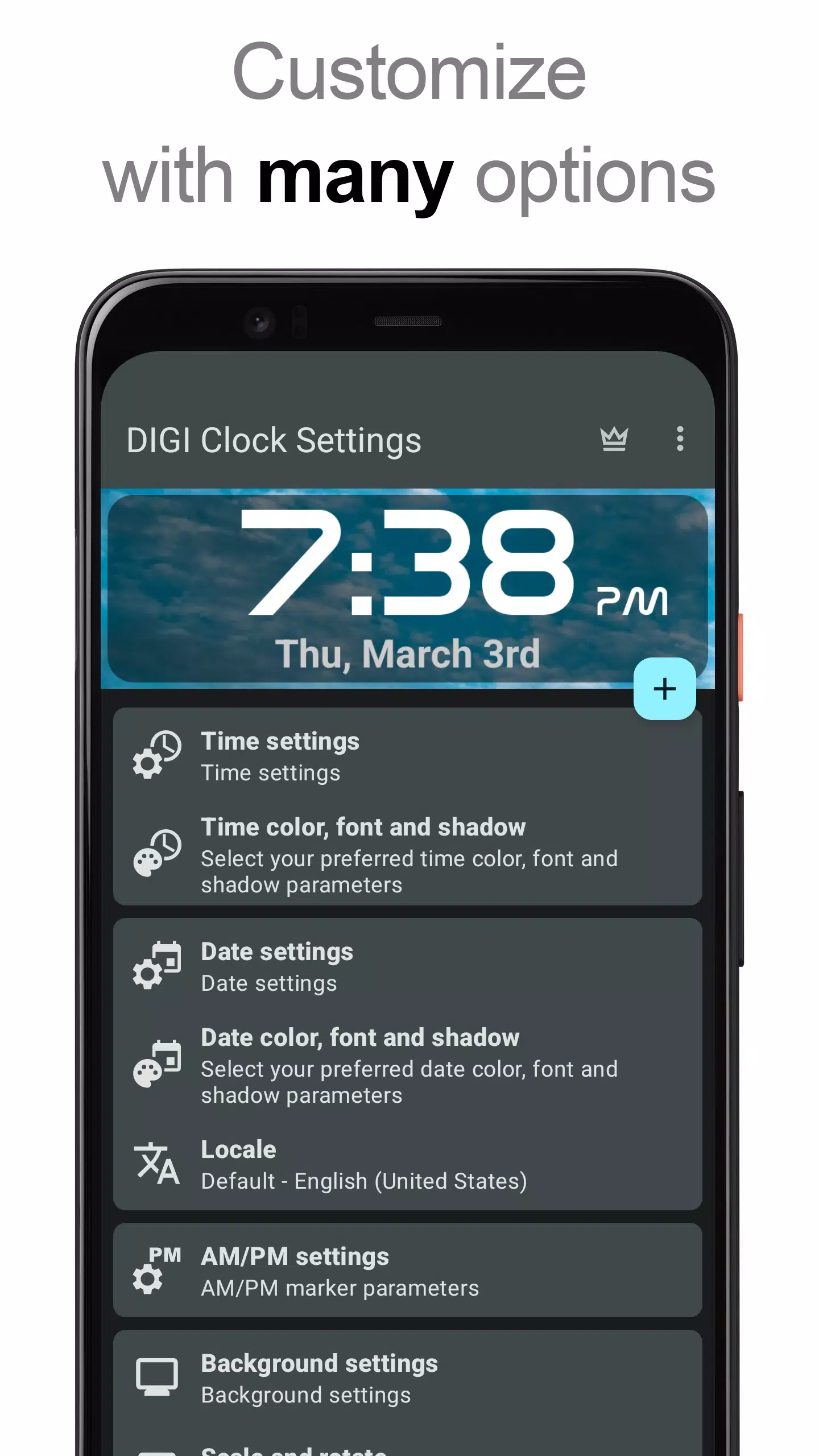 DIGI Clock Widget ဖန်သားပြင်ဓာတ်ပုံ 2
