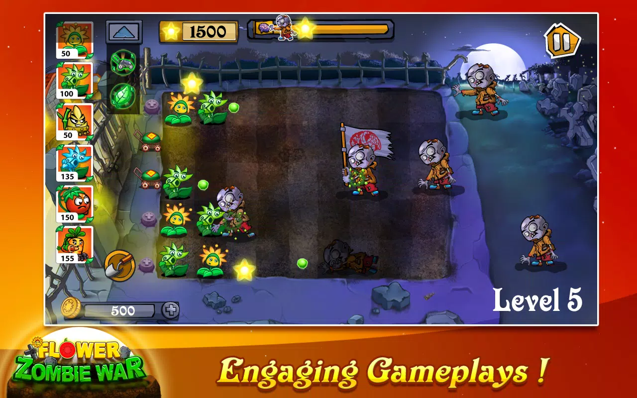 Flower Zombie War 螢幕截圖 1
