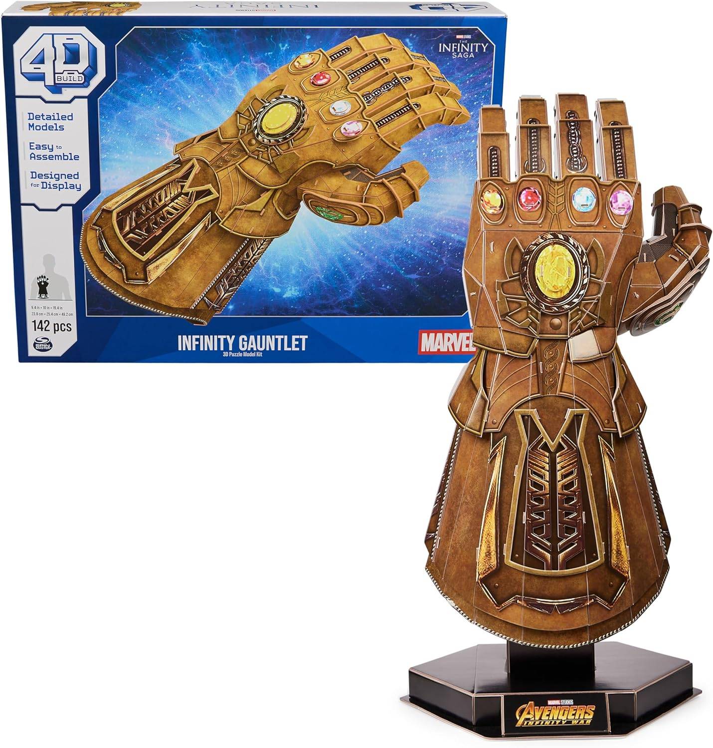 Marvel Infinity Gauntlet 3D 퍼즐 모델 키트 스탠드, 142 PCS