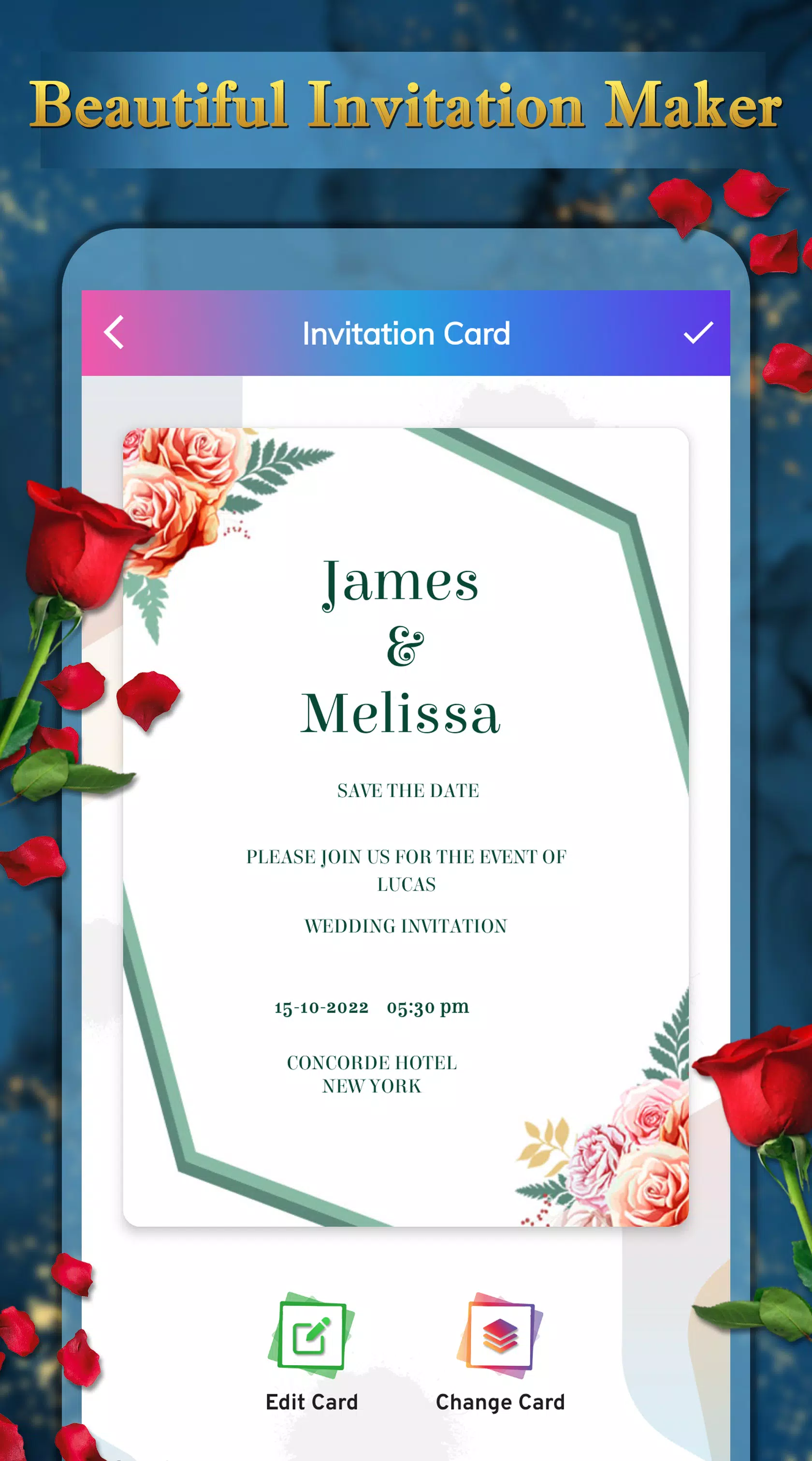 Invitation Card Maker स्क्रीनशॉट 3