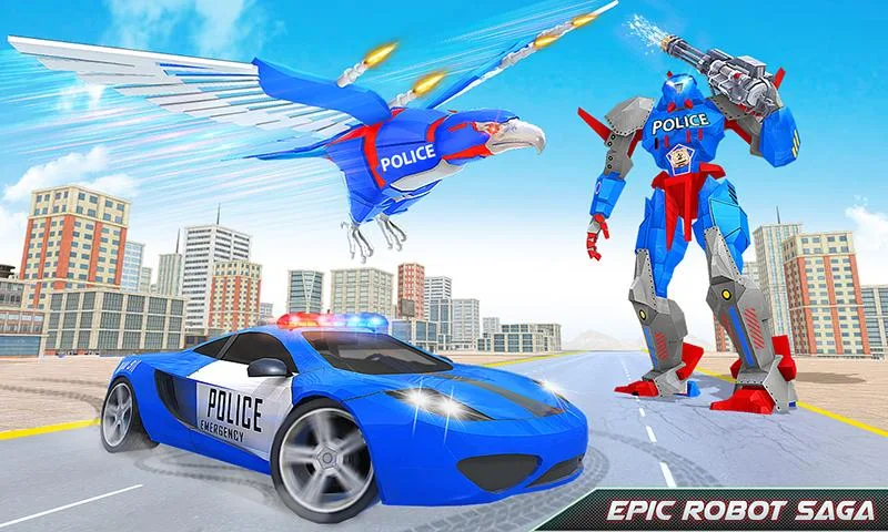 Flying Eagle Robot Car Games Zrzut ekranu 1