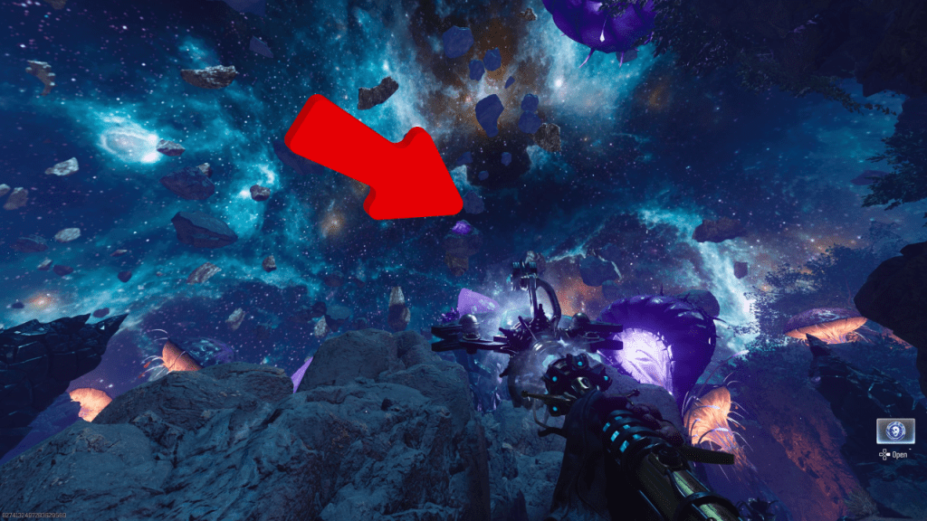 หินลอยอยู่ในความมืด Aether Nexus