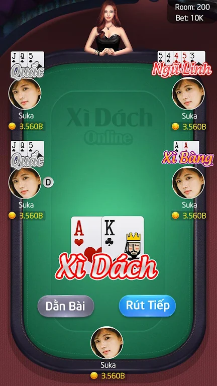Blackjack - Xì dách Online ဖန်သားပြင်ဓာတ်ပုံ 1