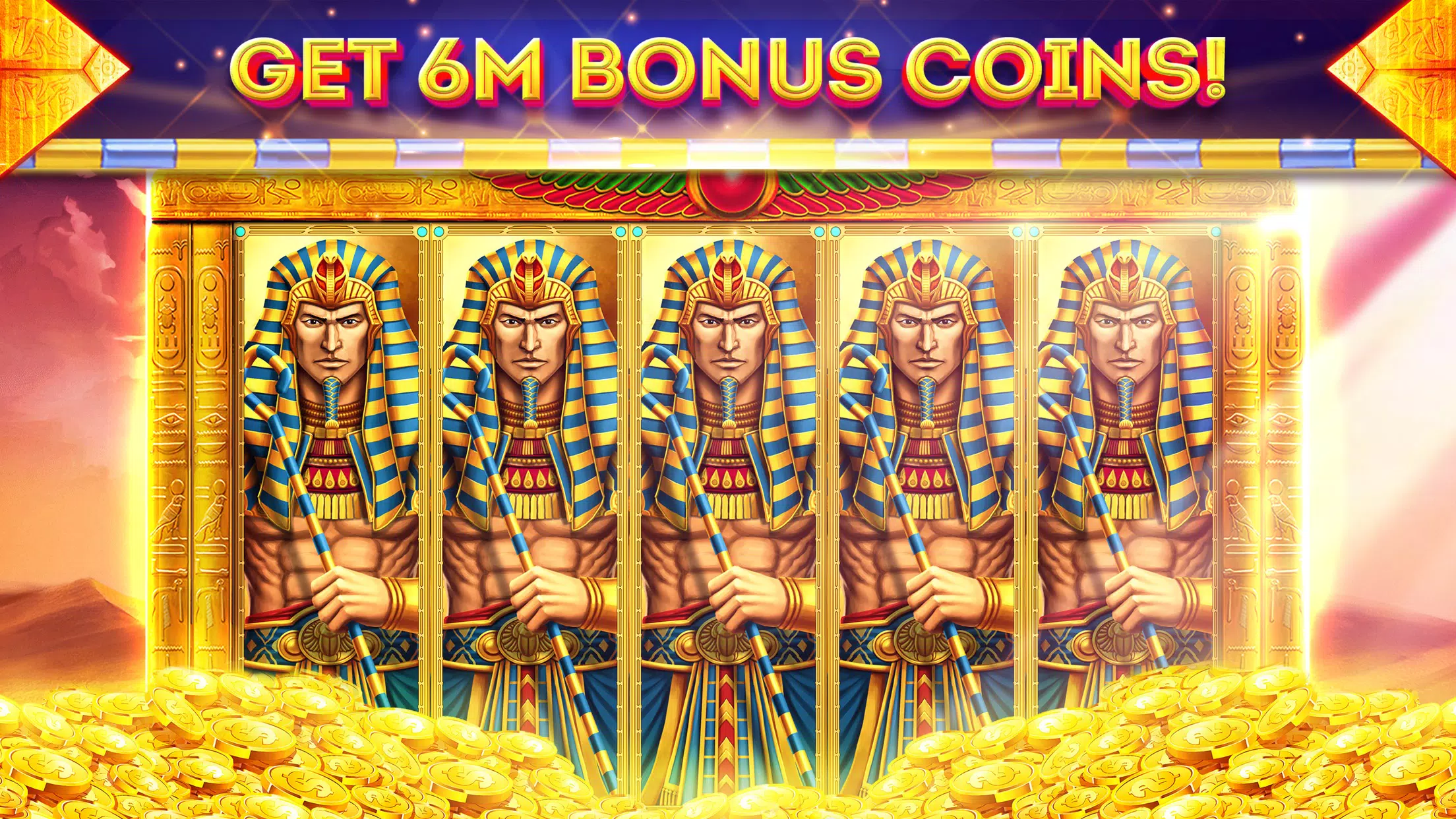 Pharaohs of Egypt Slots Casino Schermafbeelding 0