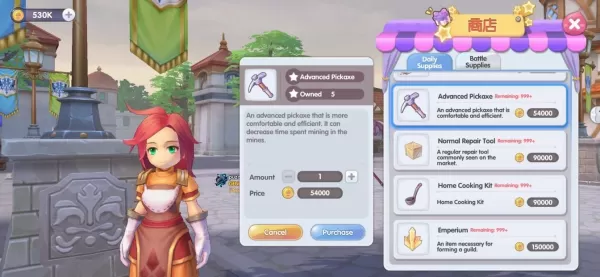 Ragnarok X mining guide showing character using pickaxe