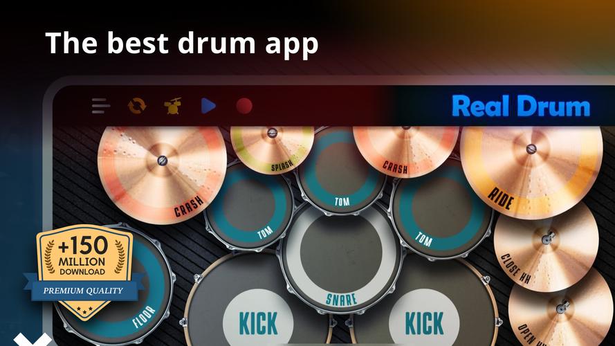 Real Drum: bateria eletrônica Captura de tela 0