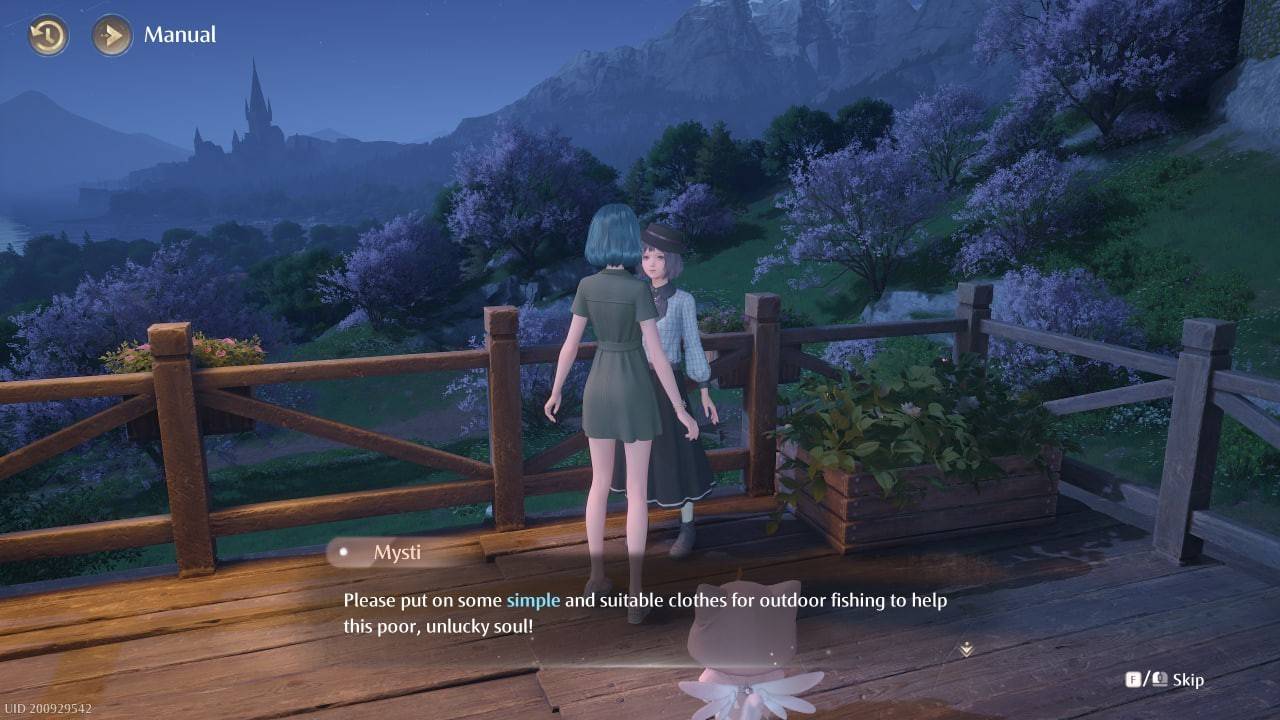 Dialogue with Mysti NPC