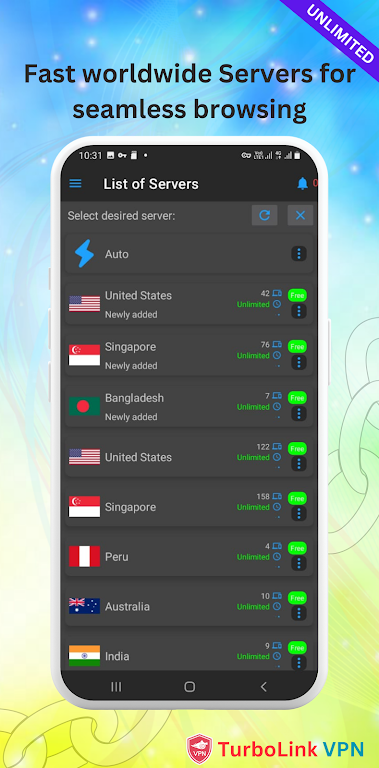 TurboLink VPN - Fast VPN Proxy スクリーンショット 1