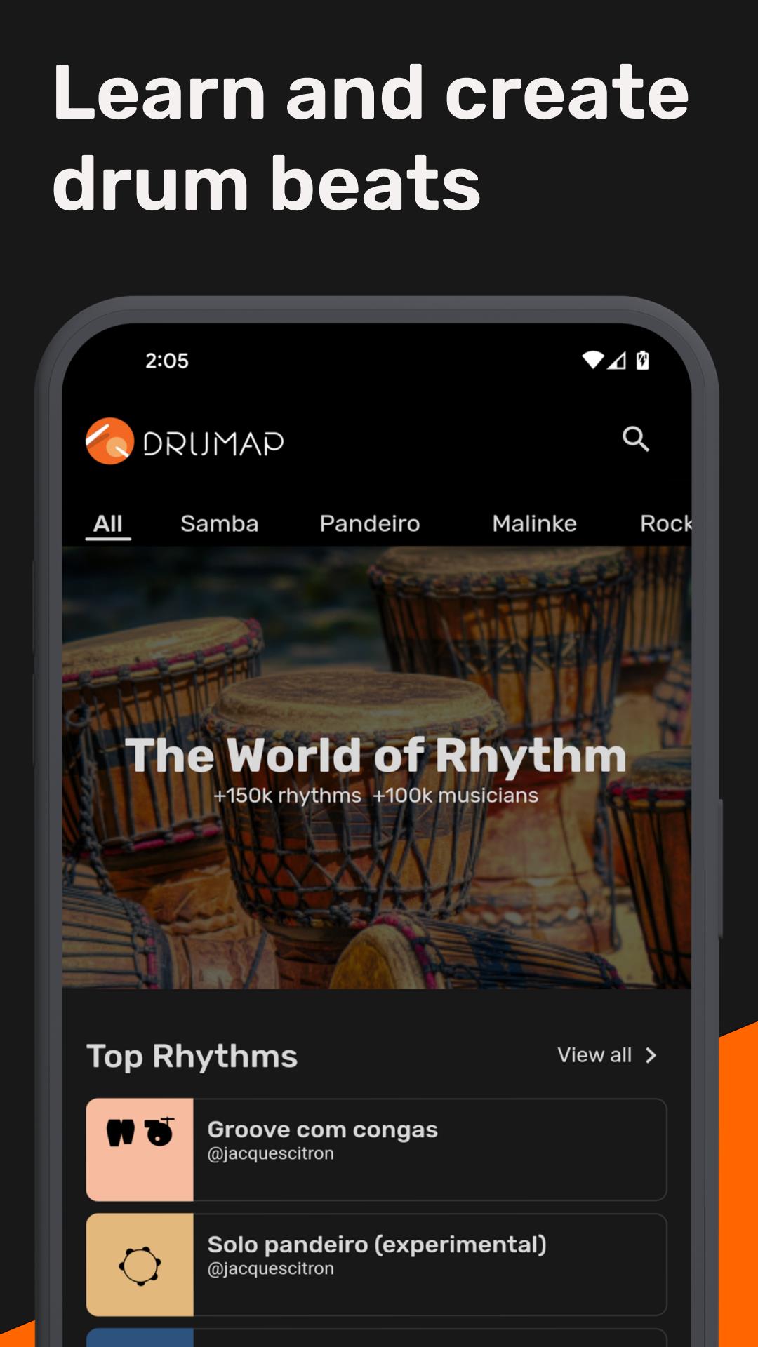 Drumap. The World of Rhythm スクリーンショット 0