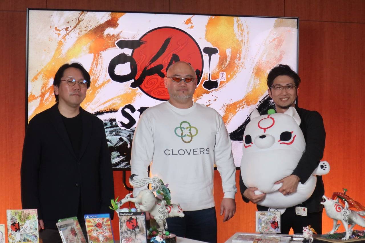 L-R: Kiyohiko Sakata, Hideki Kamiya, Yoshiaki Hirabayashi. Resim Kredisi: IGN.