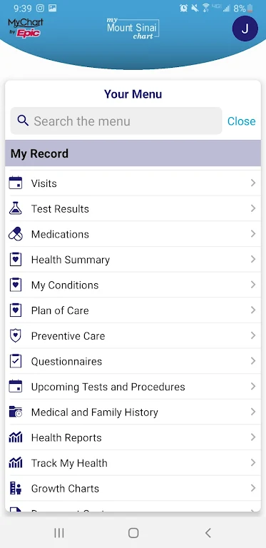 MyMountSinai 螢幕截圖 0