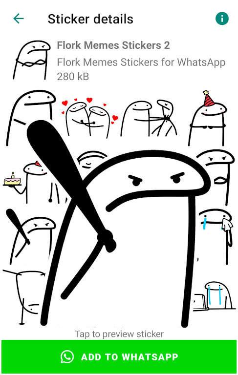 Flork memes stickers WASticker スクリーンショット 3