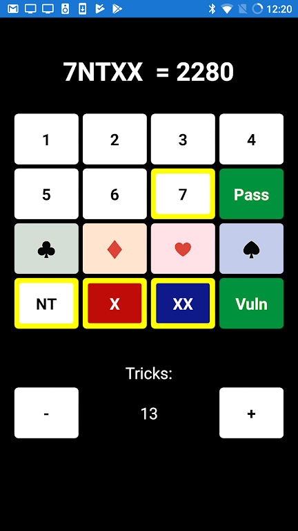 Bridge Scoring Helper 螢幕截圖 1