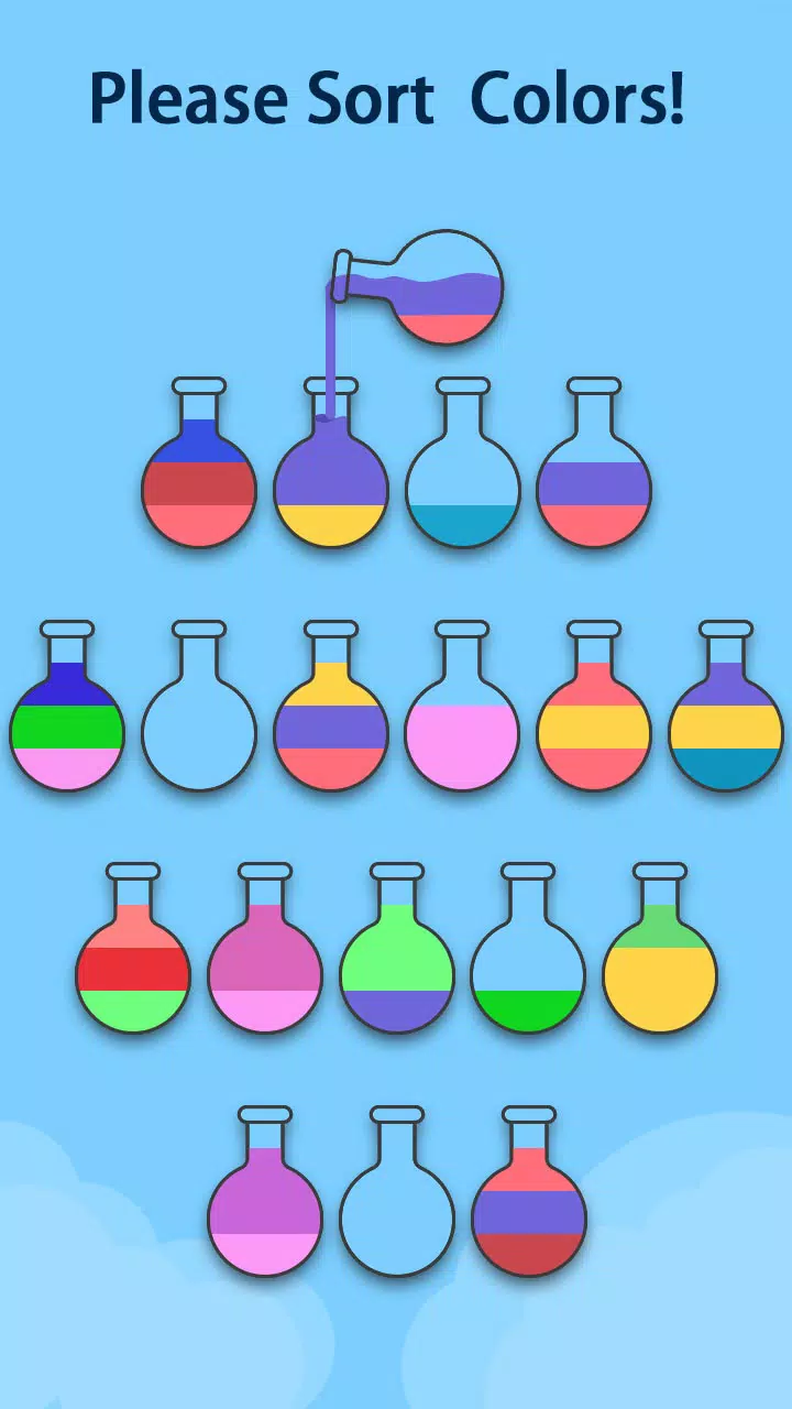 Sort Puzzle-water color puzzle Ekran Görüntüsü 3