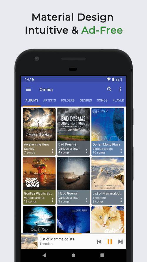 Omnia Music Player Zrzut ekranu 0