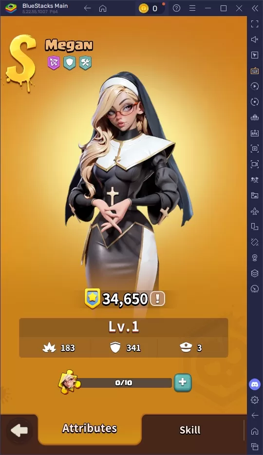 Megan hero portrait in Dark War Survival