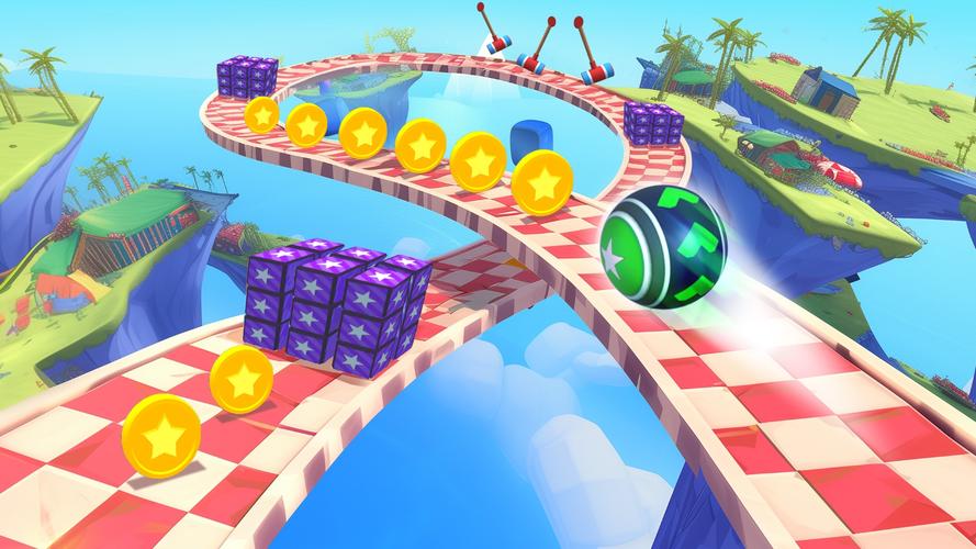 3D Super Rolling Ball Race Скриншот 1