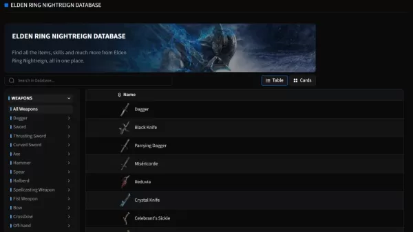 Nightreign database