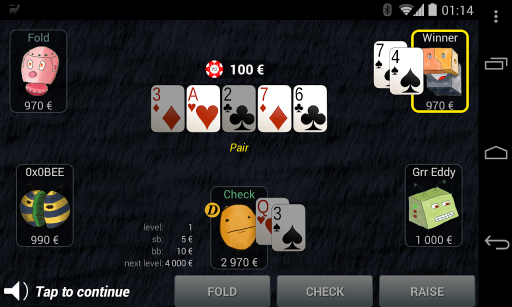 Bots Don’t Bluff Offline Poker スクリーンショット 3