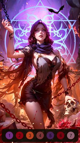 Halloween Witch Coloring Games应用截图第0张